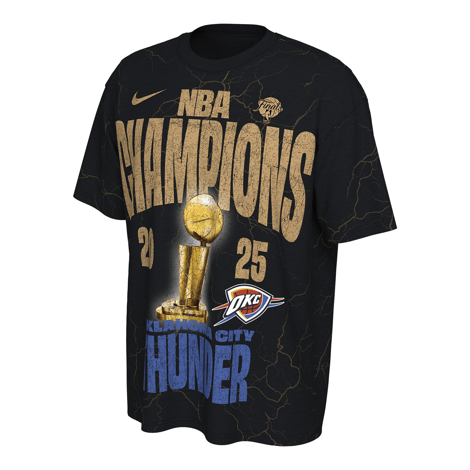OKC Thunder Championship Shirt Black Nike ON-COURT 2025 NBA Championship Merch Gifts For Father