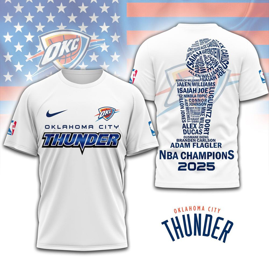Oklahoma City Thunder NBA Finals Champions 2025 Shirt OKC Merch Present For Fans