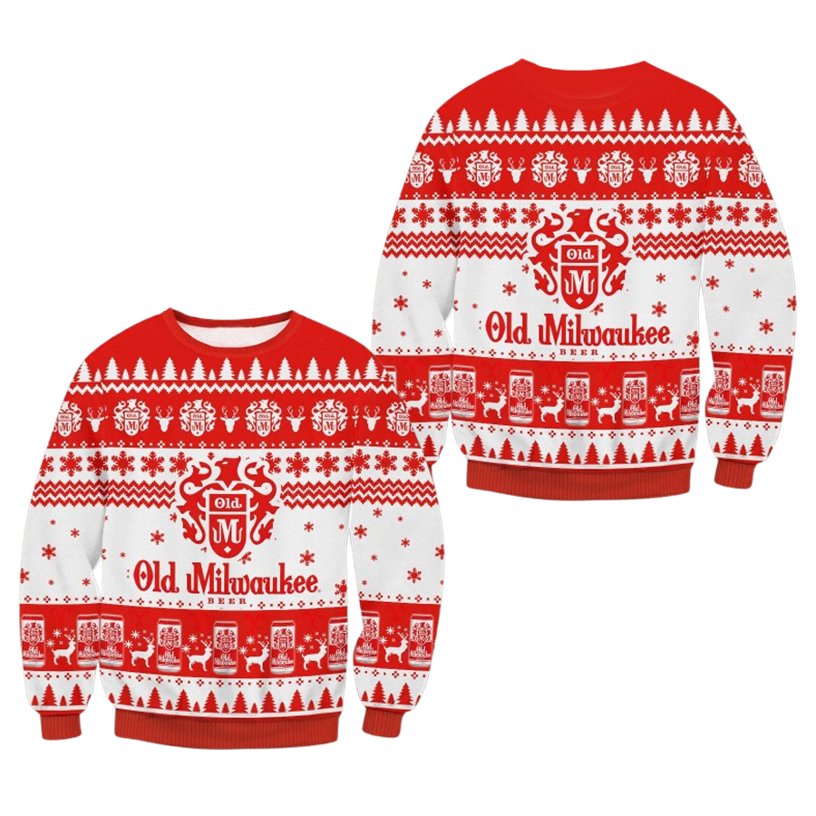 Old Milwaukee Beer Ugly Christmas Sweater