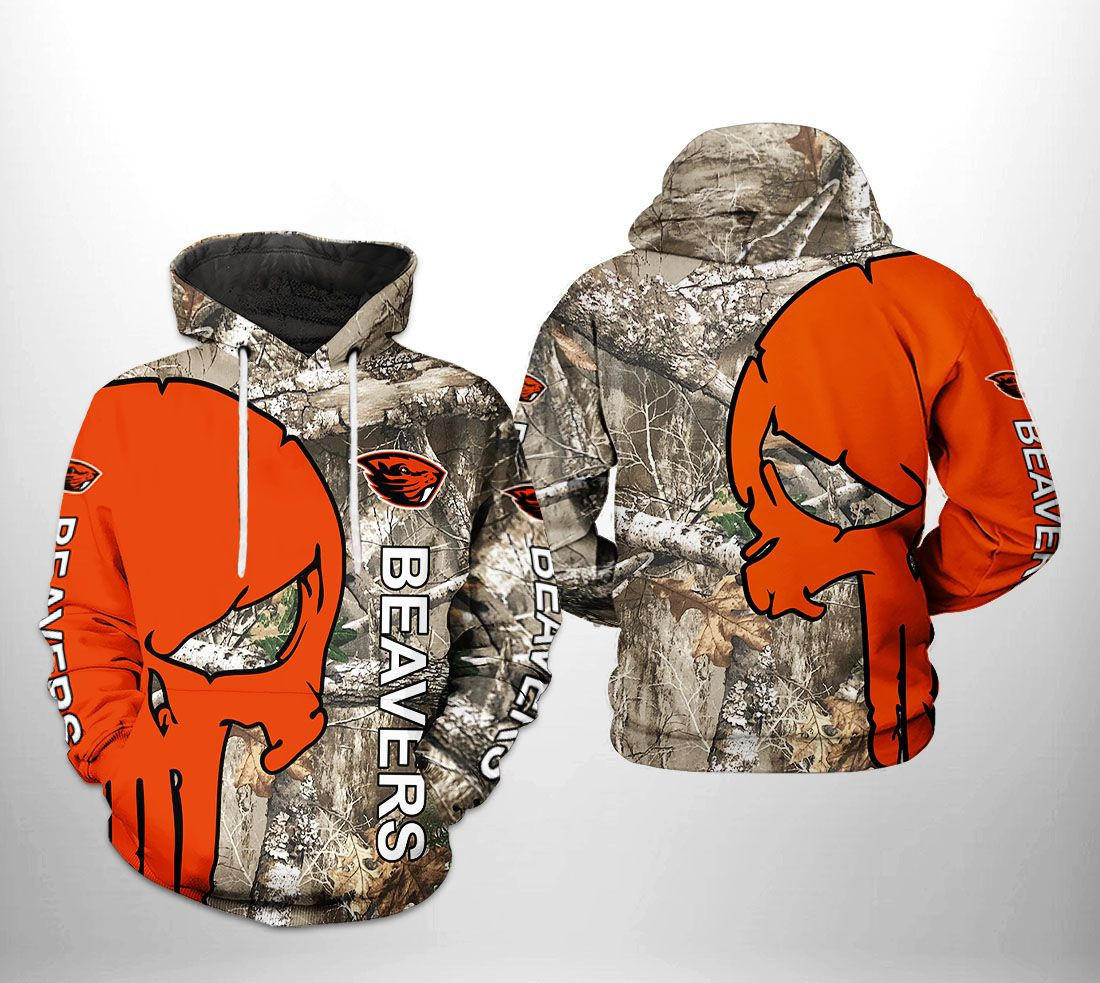 Oregon State Beavers NCAA Camo Veteran Hunting Hoodie Zip Hoodie