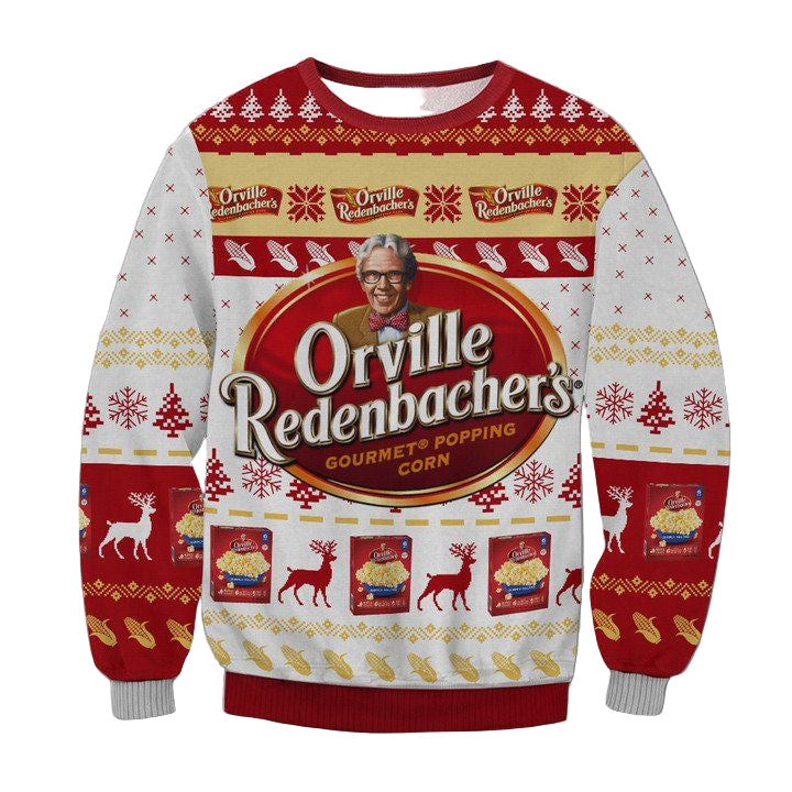 Orville Redenbachers Popcorn Ugly Christmas Sweater 2022