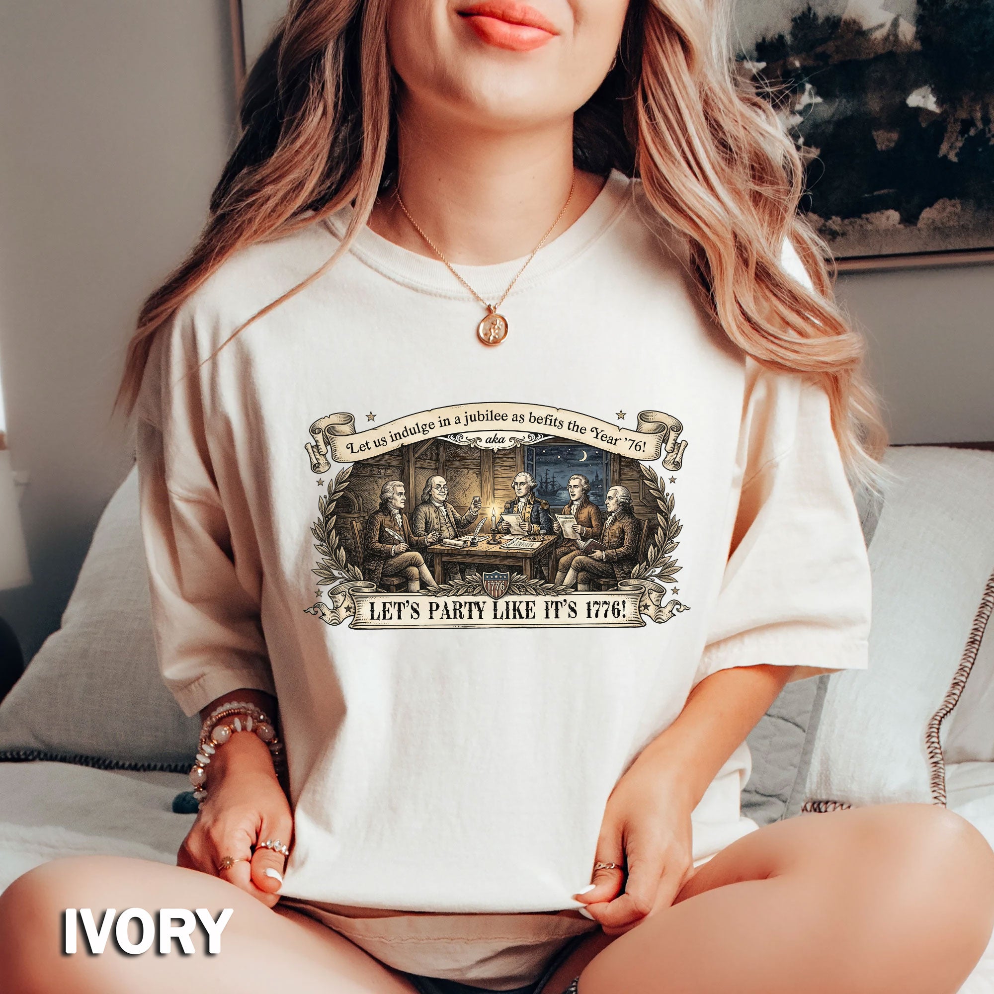 Patriotic Founding Fathers 1776 Vintage T-Shirt Unisex American History Tee