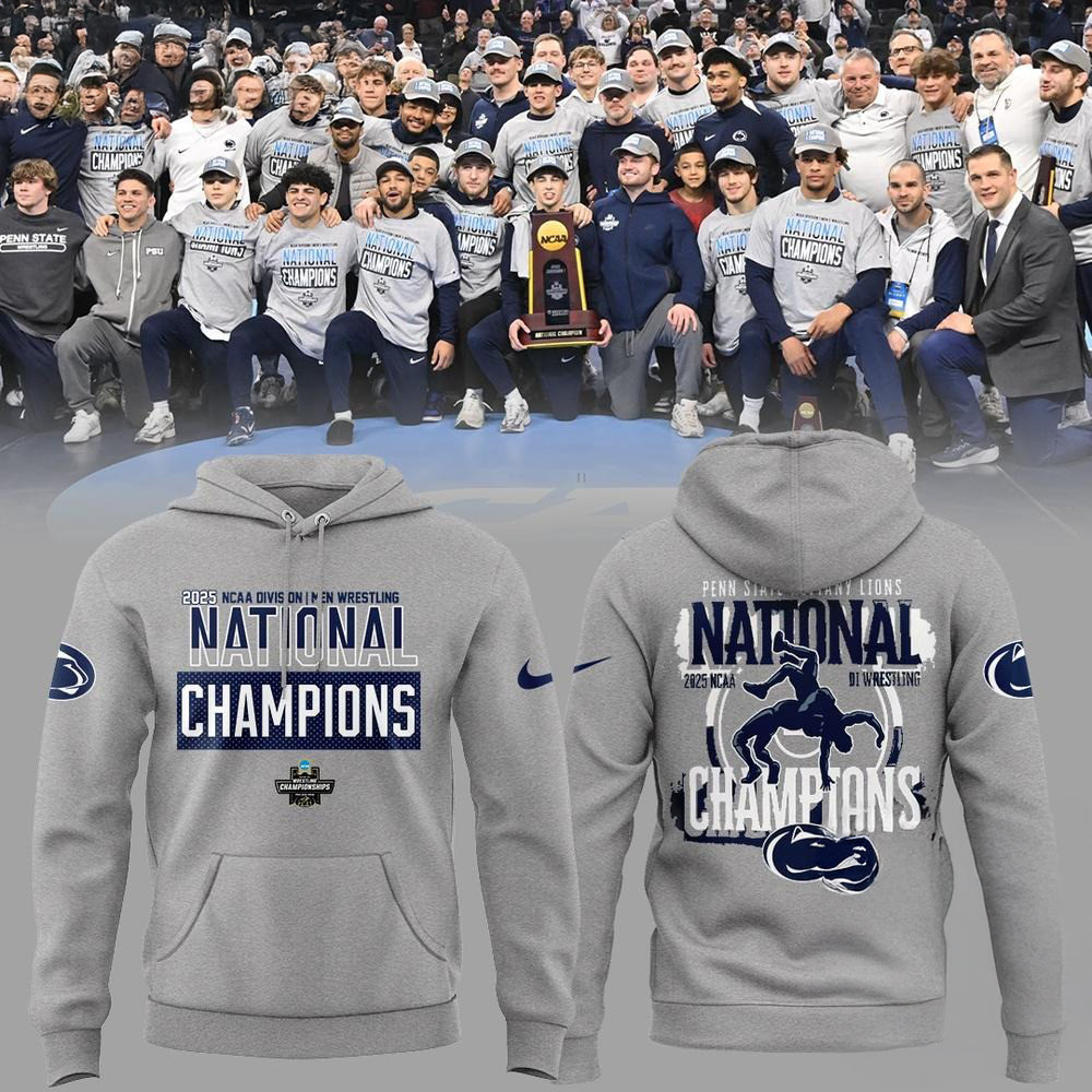 Penn State Nittany Lions NCAA Division Mens Wrestling National Champions Hoodie Gifts For Dad