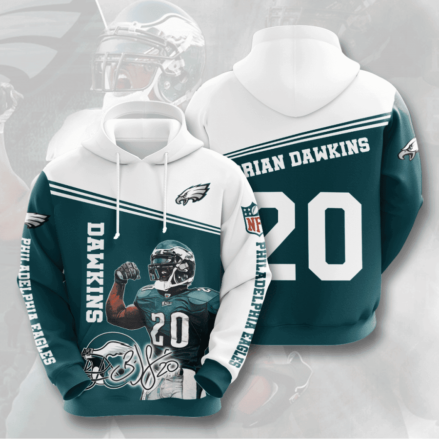 Philadelphia EAGLES Brian Dawkins Hoodie Zip Hoodie Version 2511