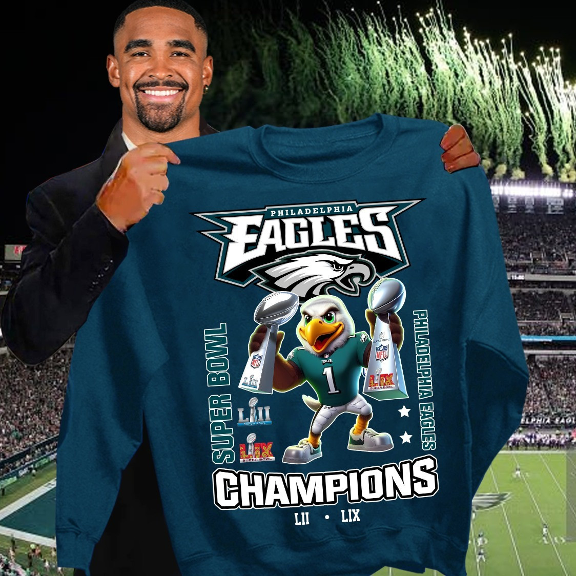 Philadelphia Eagles Super Bowl Championship Sweatshirt Apparel Gifts For Eagles Fans