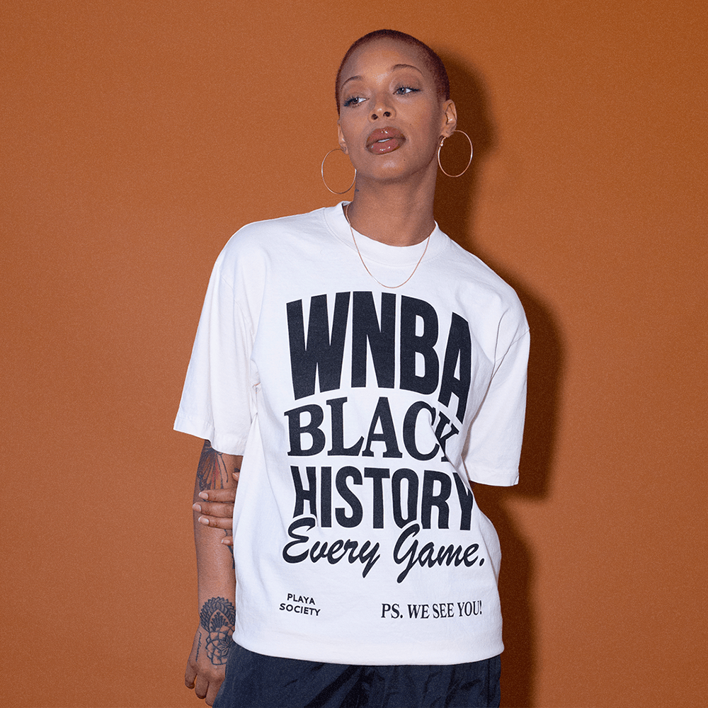 Playa Society Merch Playa Society WNBA Black History Every Game T-Shirt Gifts For Wife