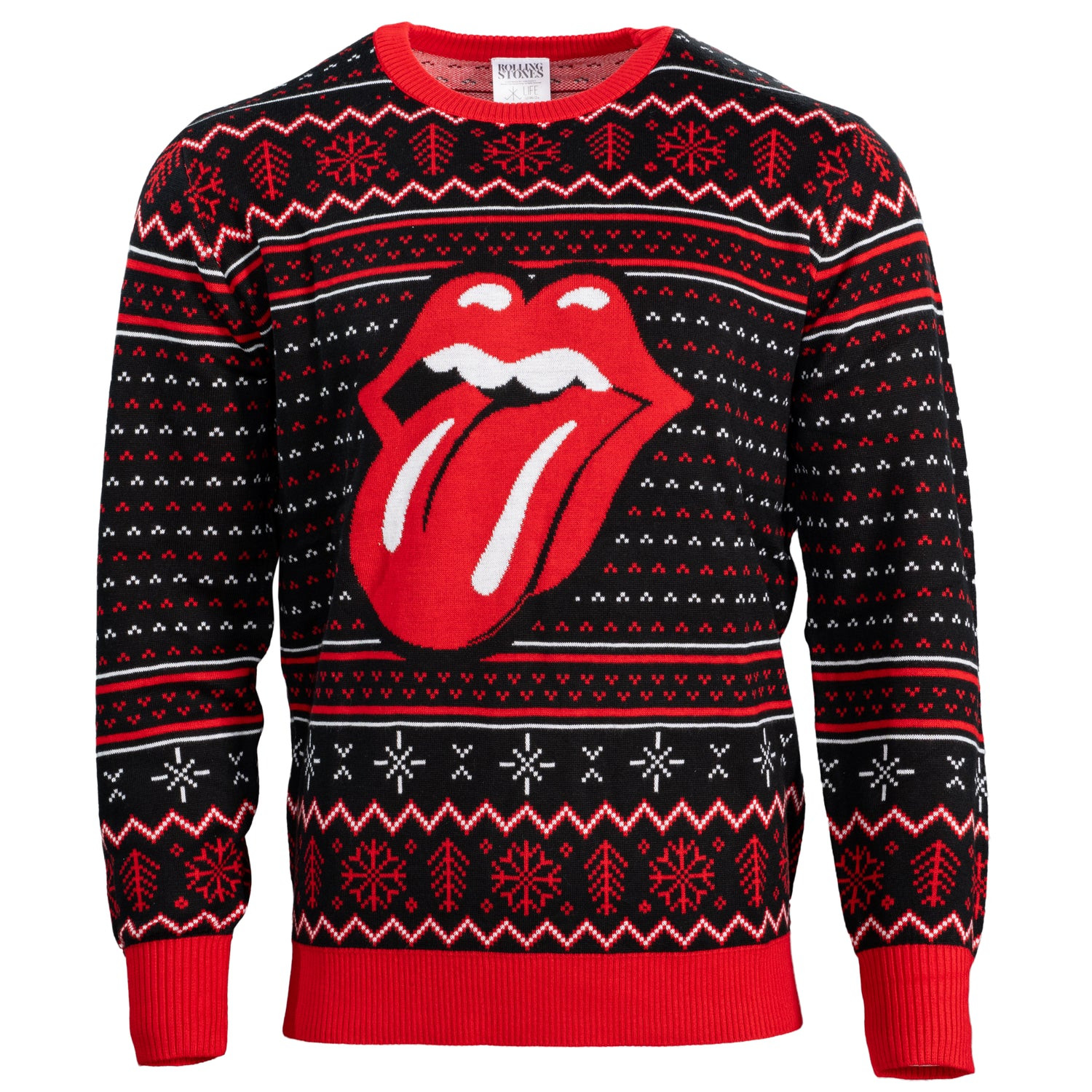 Rolling Stones Lips Tongue Christmas Ugly Sweater