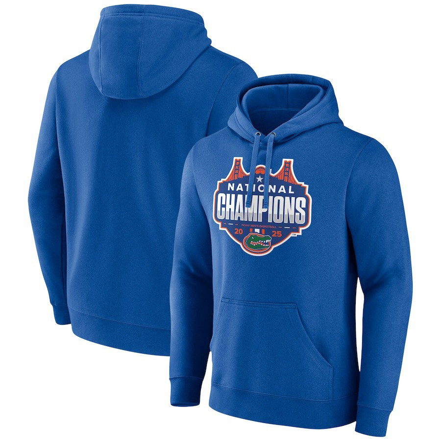Royal Florida Gators 2025 NCAA Mens Basketball National Champions Shot Clock Hoodie Fans Gifts