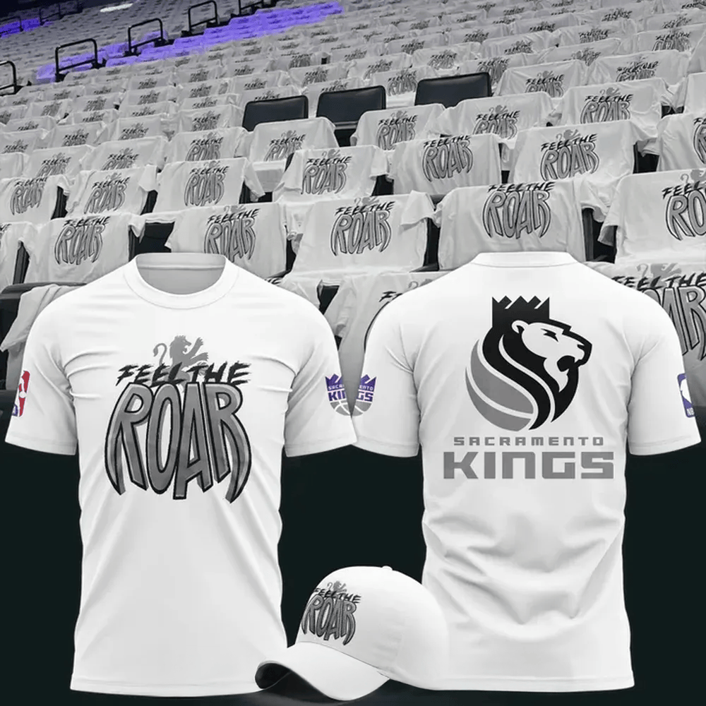 Sacramento Kings NBA Feel The Roar T-Shirt Sacramento Kings Merch Awesome Fathers Day Gifts