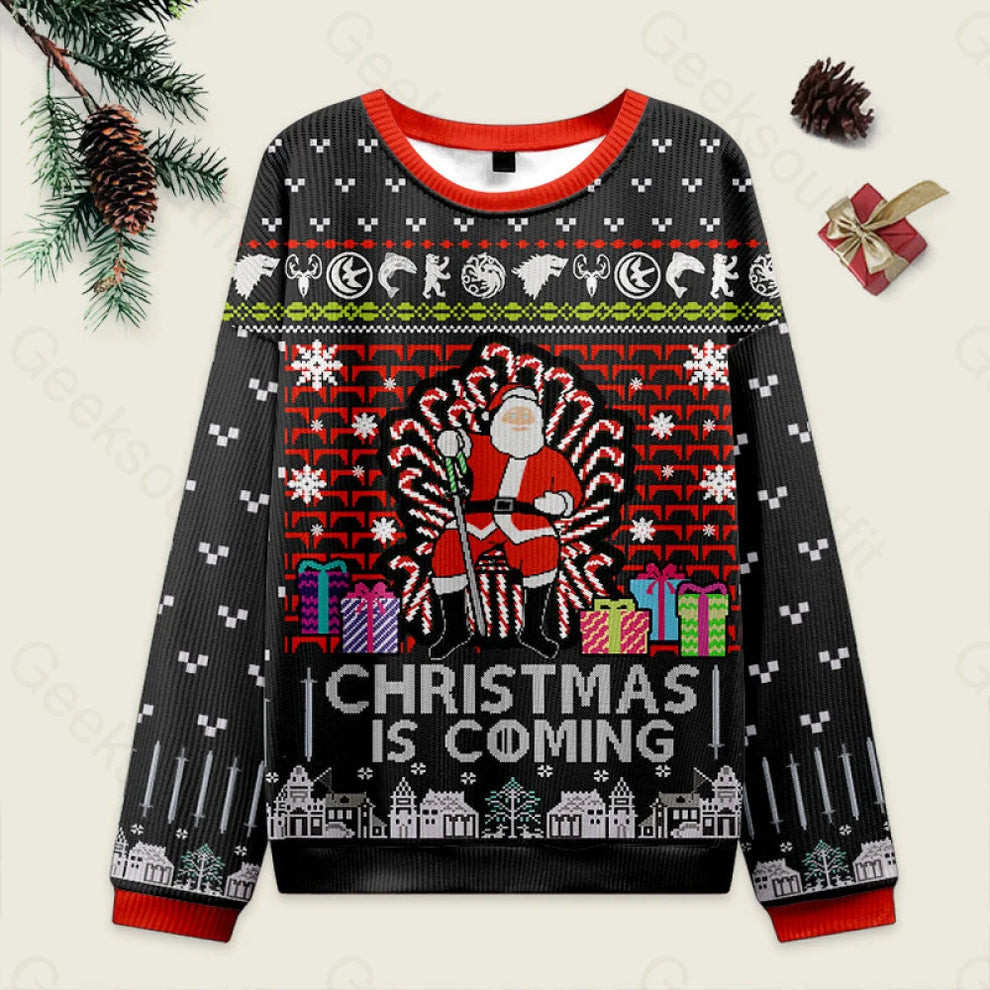 Santa of Thrones Christmas Is Coming Ugly Christmas Sweater