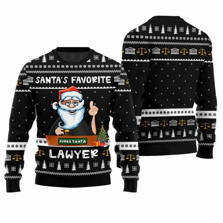 Santas Favorite Lawyer Ugly Christmas Sweater