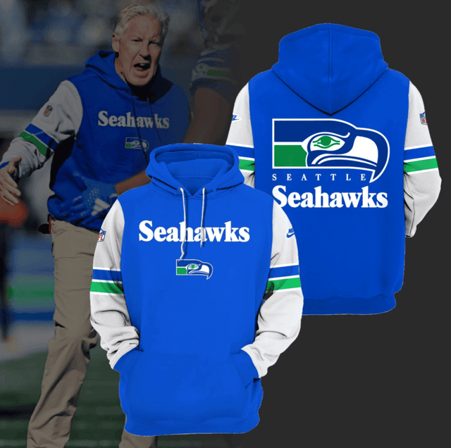 Seattle Seahawks Throwback NFL 3D Hoodie