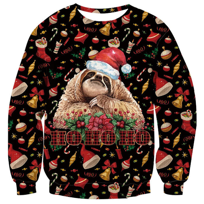 Sloth Ho Ho Ho Xmas Ugly Christmas Sweater