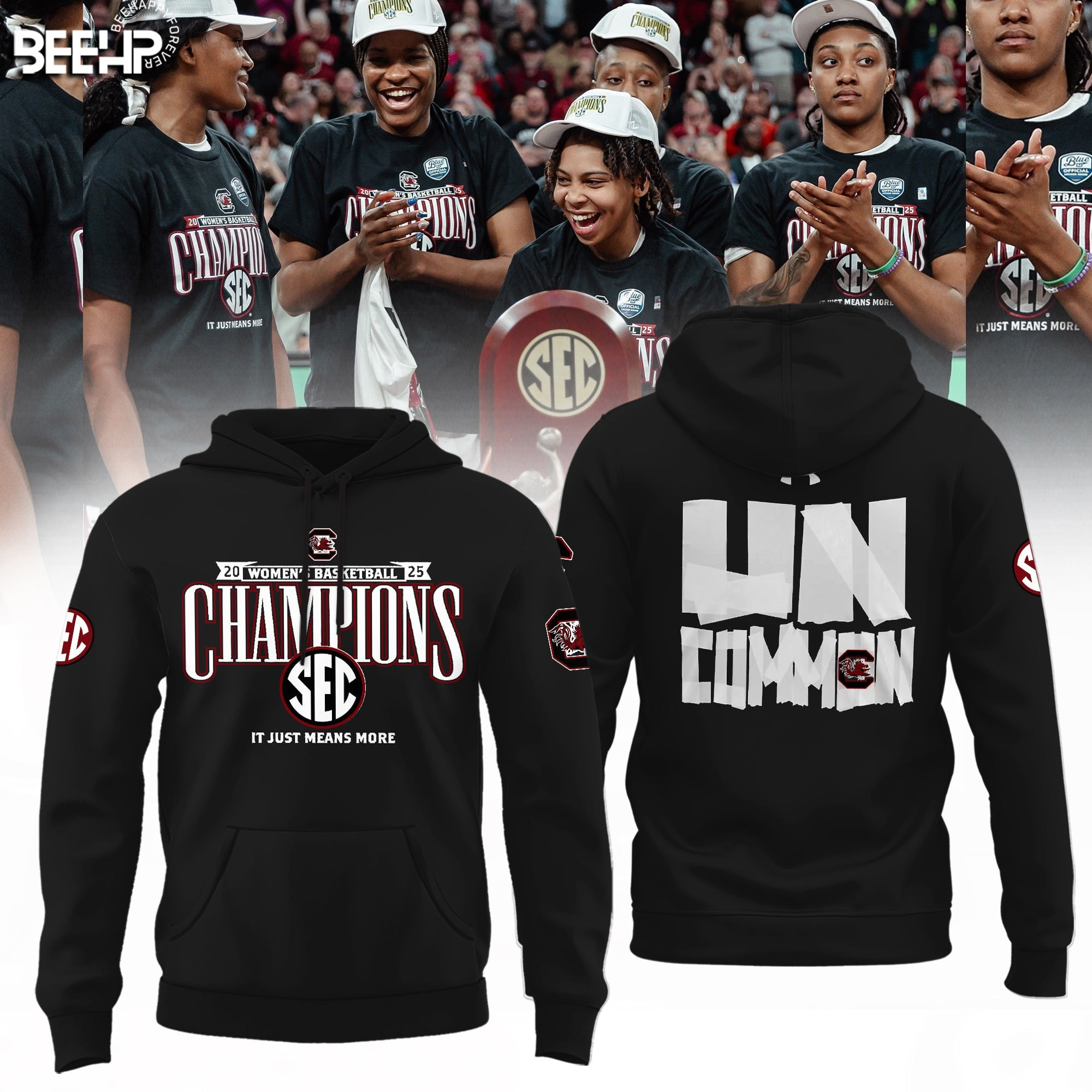 South Carolina Gamecocks 2025 SEC Womens Basketball Uncommon NCAA Hoodie Gift For Fans