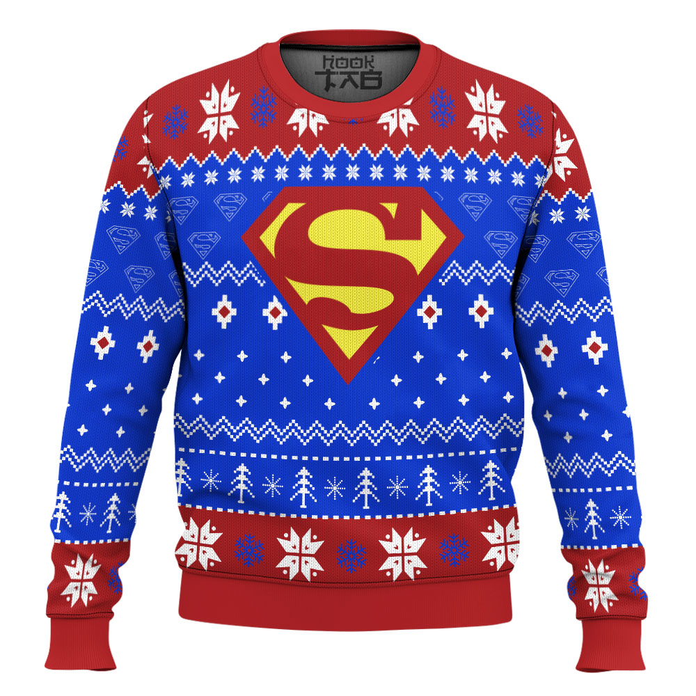 Super Heroes Superman Christmas Ugly Christmas Sweater