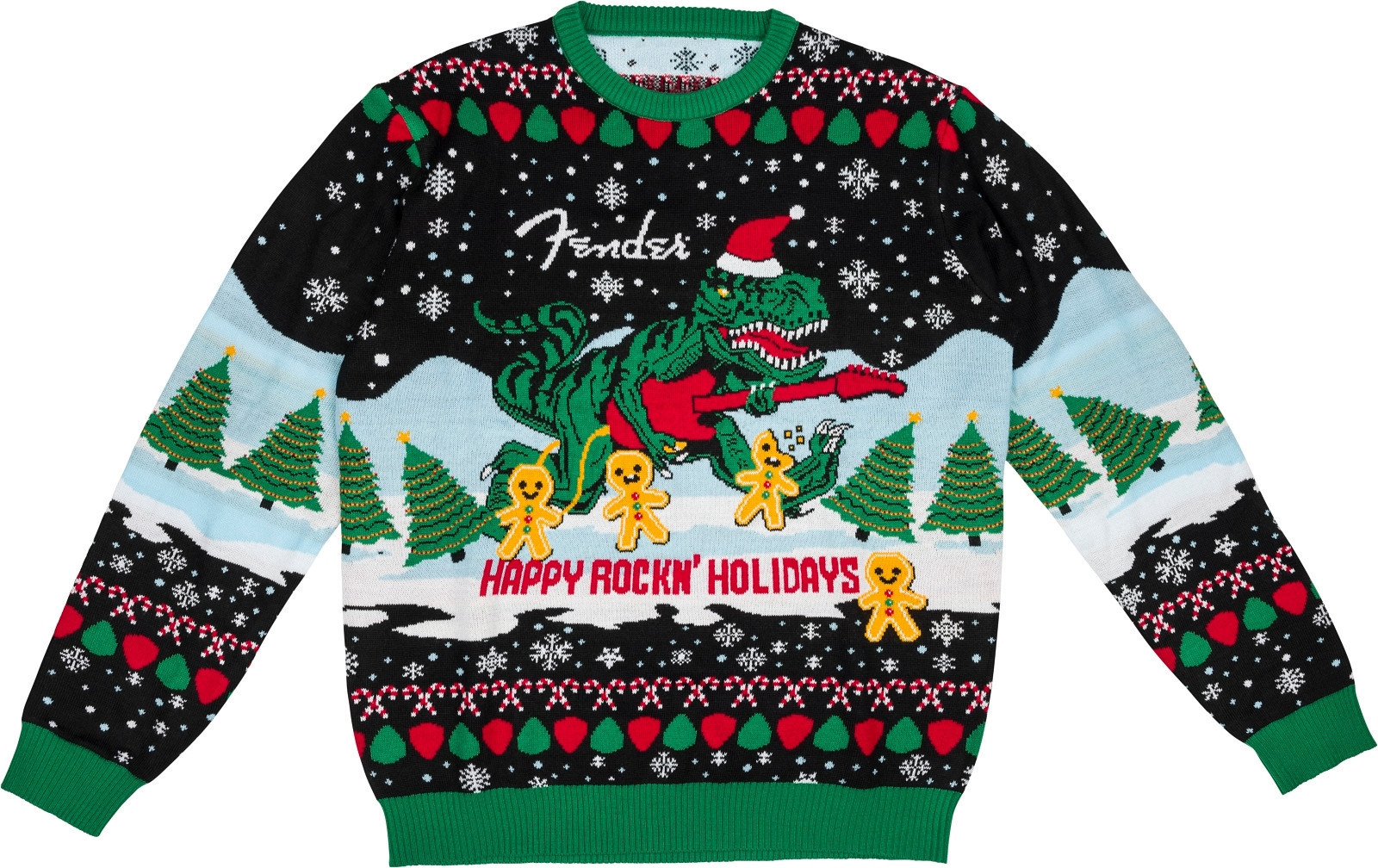 T-Rex Happy Rockn Holidays Ugly Christmas Sweater