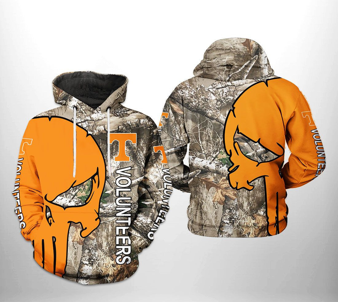 Tennessee Volunteers NCAA Camo Veteran Hunting Hoodie Zip Hoodie