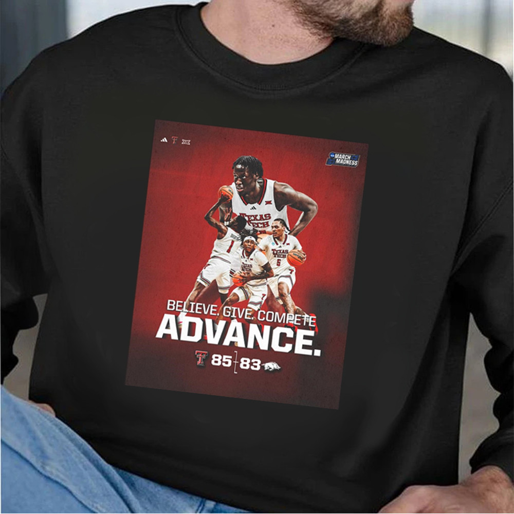 Texas Tech Red Raiders 2025 Elite 8 One Away NCAA Tournament Sweatshirt Basketball Fan Gift Ideas