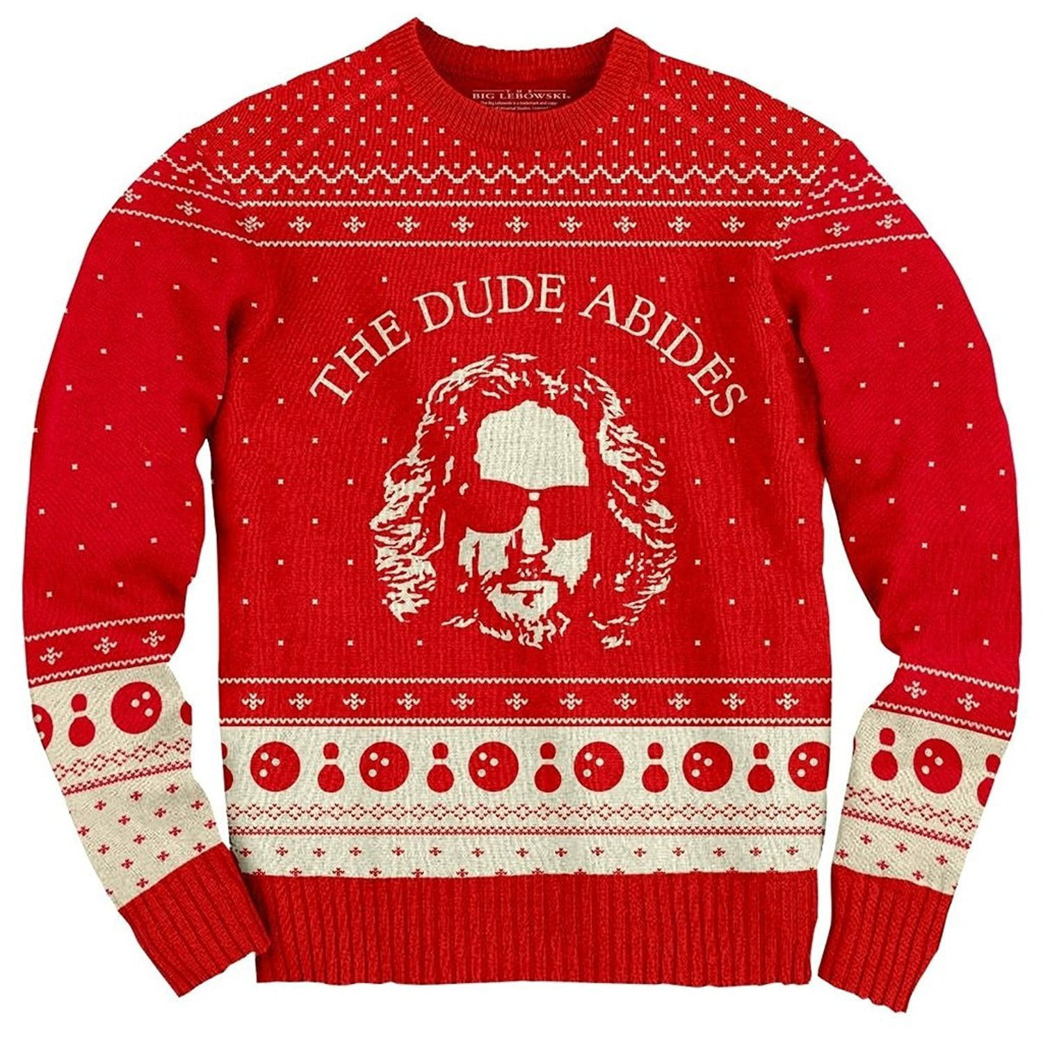 The Big Lebowski The Dude Abides Ugly Christmas Sweater