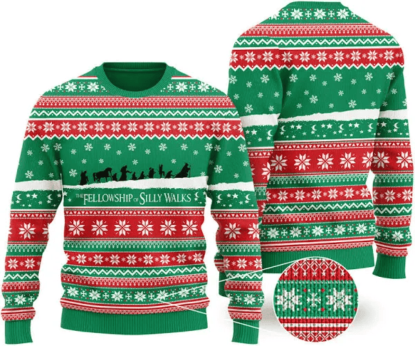 The Fellowship of Silly Walks Ugly Sweater