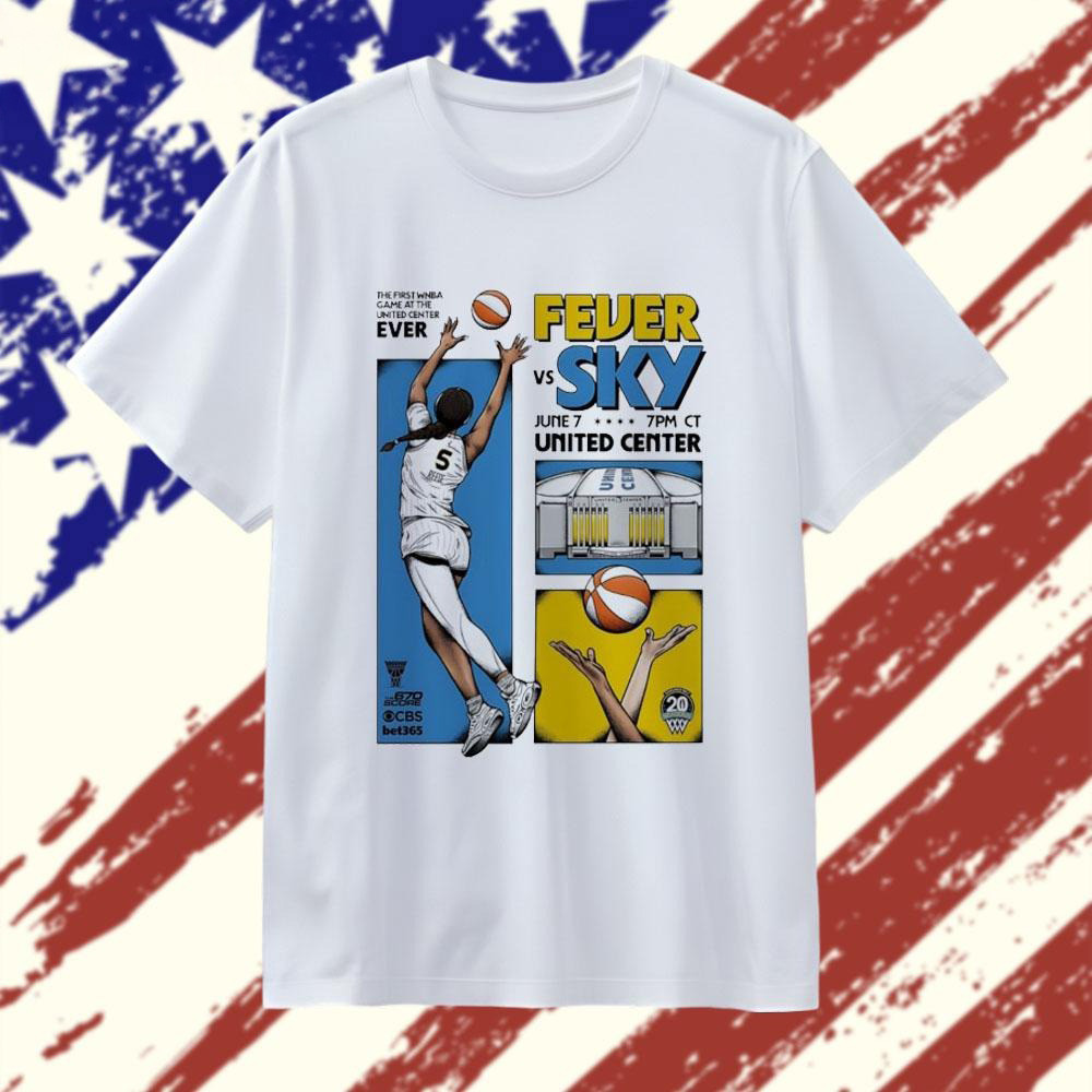 The First WNBA Game At The United Center Ever Angel Reese Fever Vs Sky T-Shirt WNBA Merch