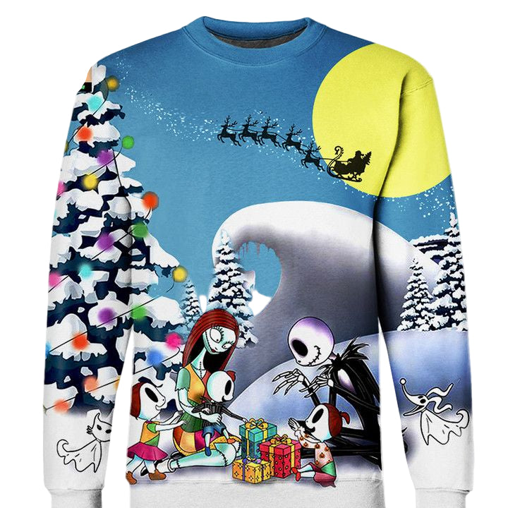 The Nightmare Before Christmas Dragonfly Mandala Style 3D All Over Printed Shirt Sweater Hoodie Bomber Jacket