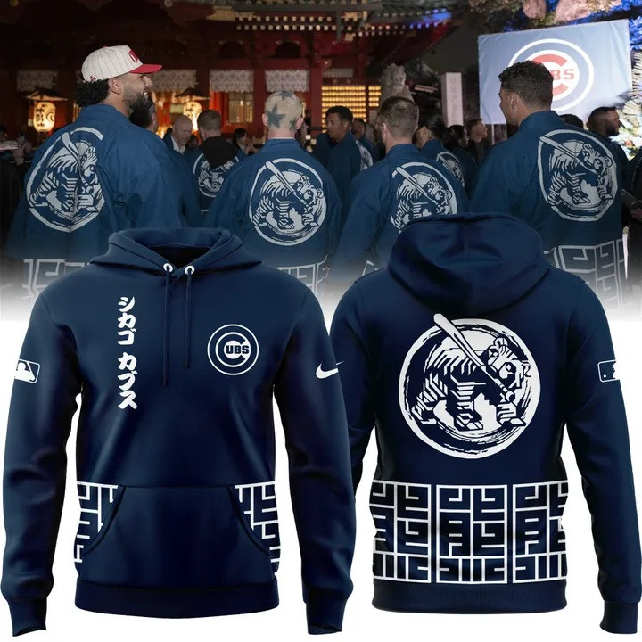Tokyo Japan Chicago Cubs Hoodie MLB World Tour Tokyo Series 2025 Merch Presents For Fans