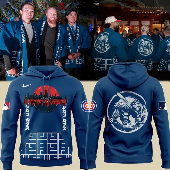Tokyo Japan Chicago Cubs Hoodie MLB World Tour Tokyo Series Merch Fans Fathers Day Gifts