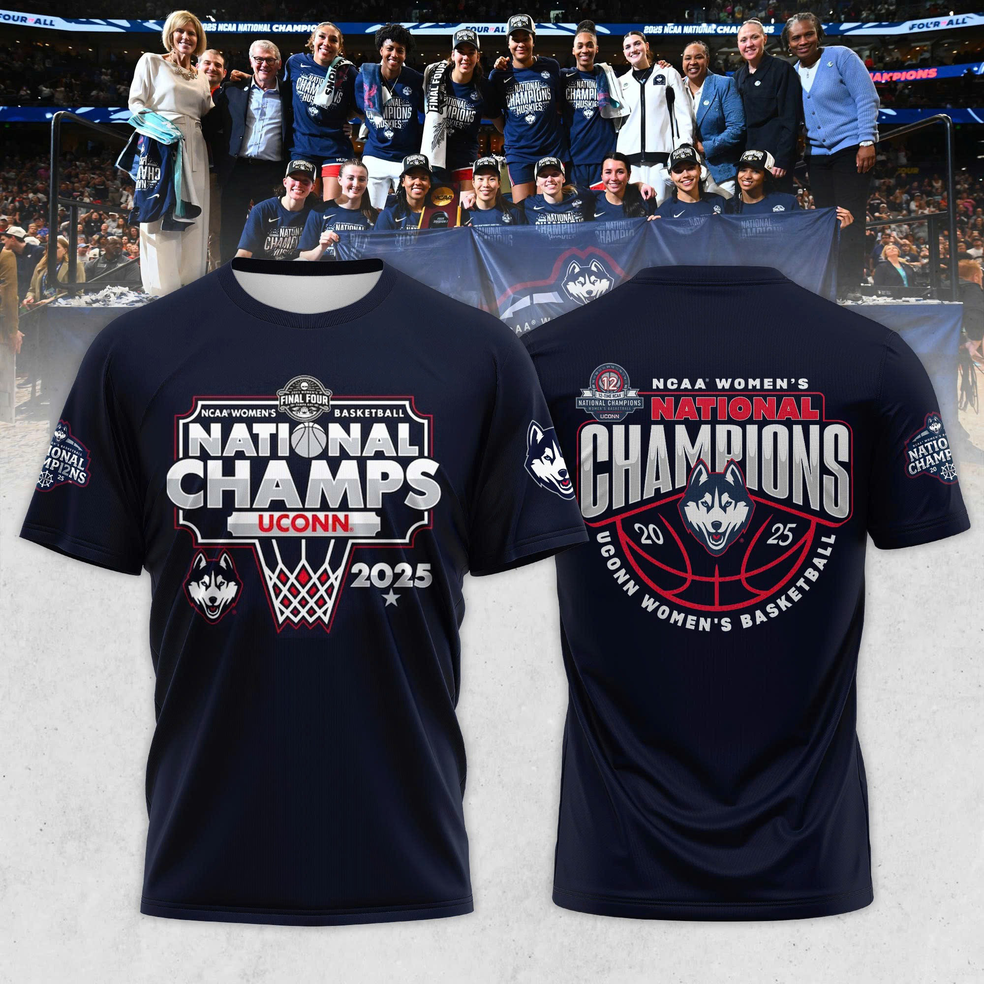 UConn Huskies 2025 NCAA Womens Basketball National Champions Shirt Basketball Fan Gift Ideas