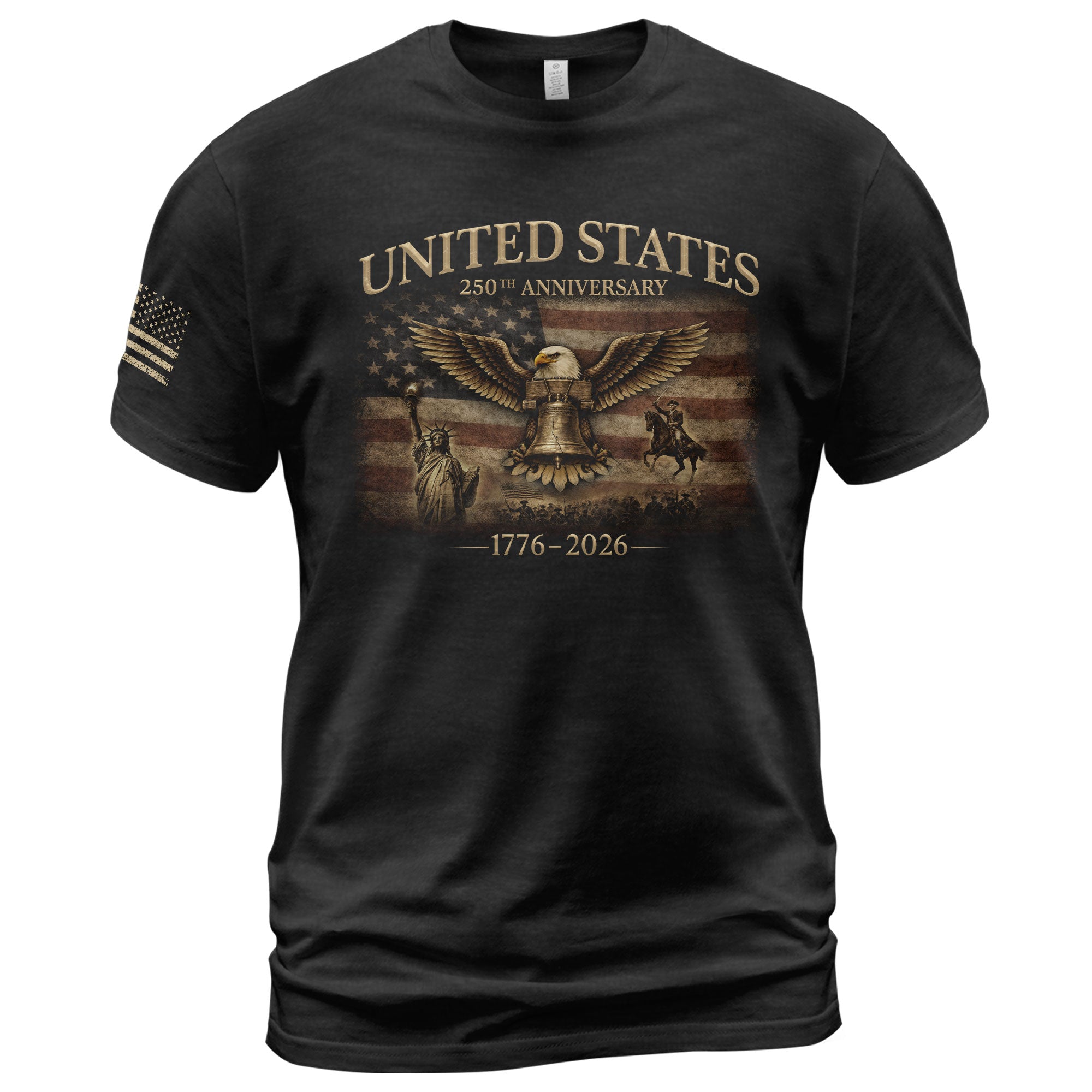 United States 250 Years of Freedom Patriotic T-Shirt 1776-2026 American Heritage