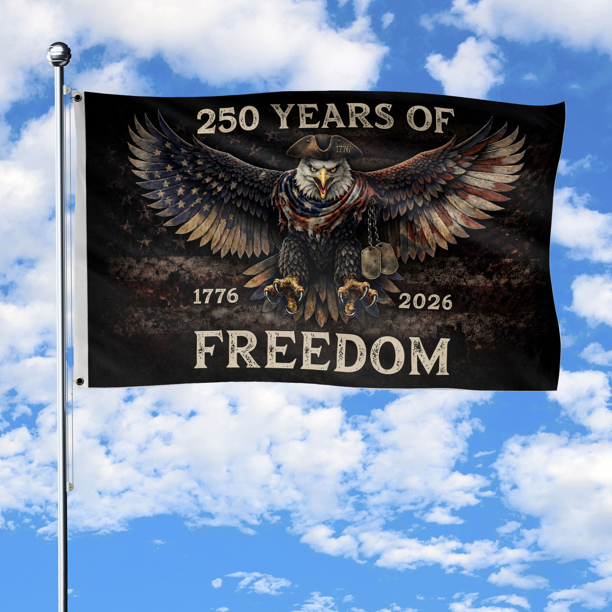 USA 1776-2026 Freedom Flag - We The People Patriotic Outdoor Polyester American Flag