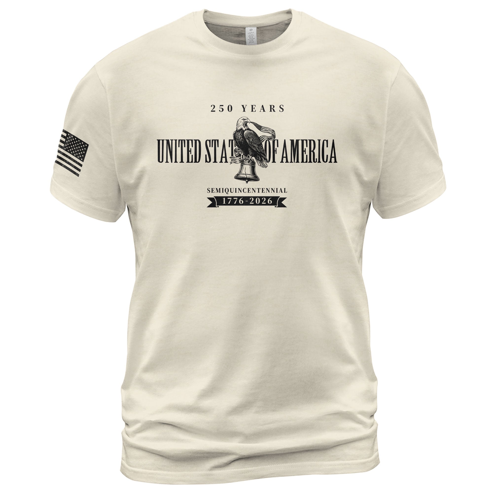 USA 250th Anniversary T-Shirt 1776-2026 Patriotic American Eagle Liberty Bell Men's Shirt