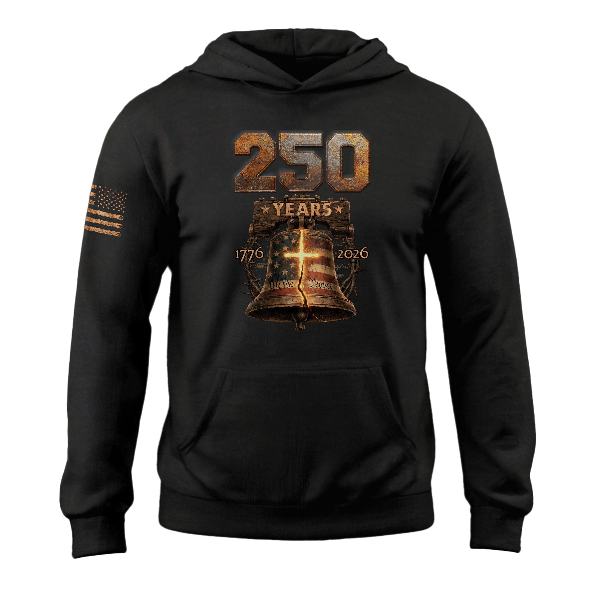 USA Faith Hoodie 1776-2026 Christian Heritage Pullover Sweatshirt