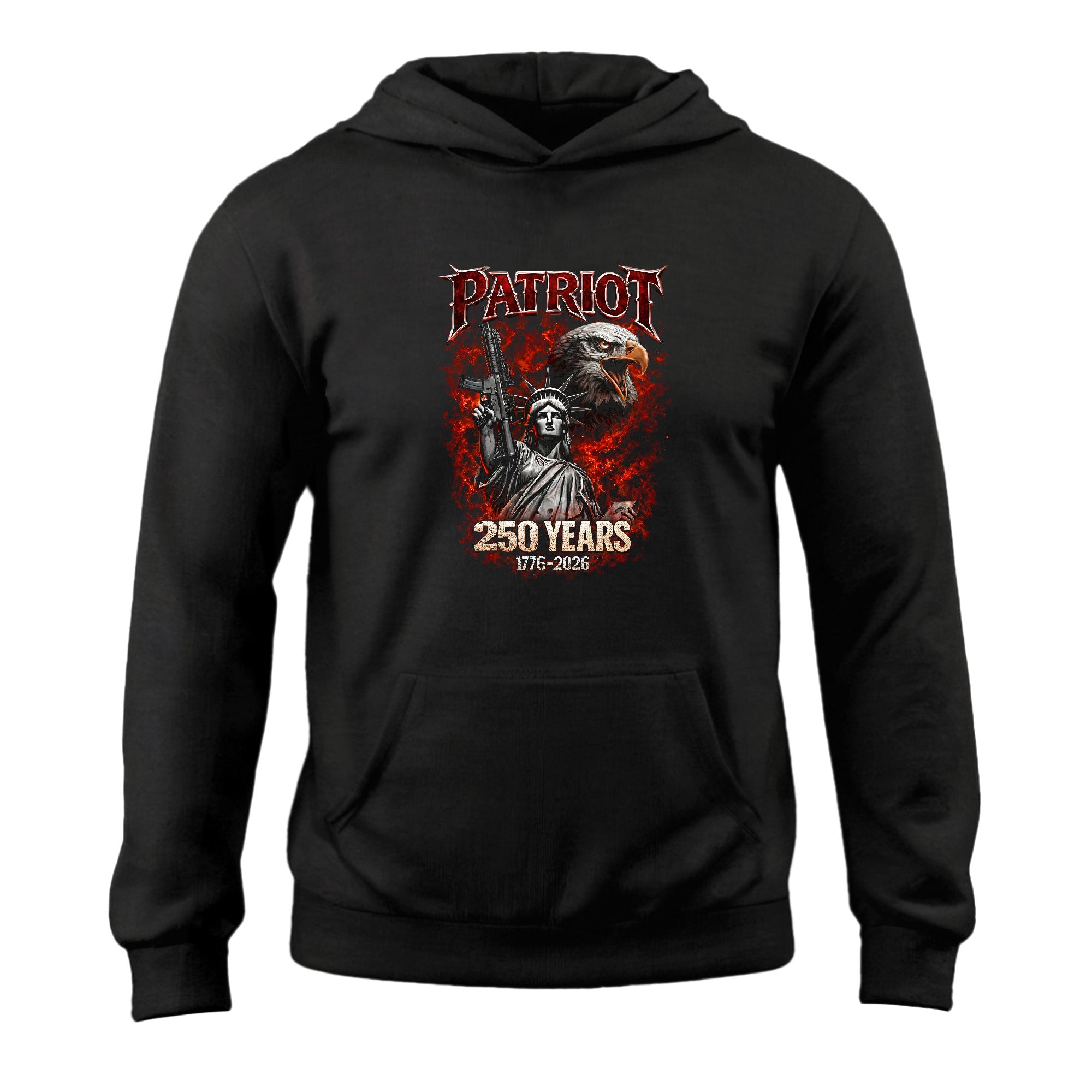 Vintage Bootleg Patriot America 250 Years Hoodie 1776-2026 Eagle Graphic