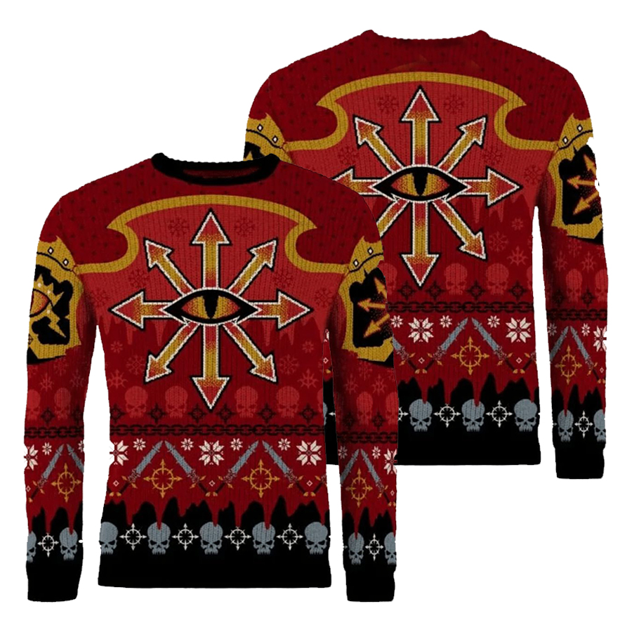 Warhammer 40 000 Chaos Reigns Khorne Christmas Ugly Christmas Sweater