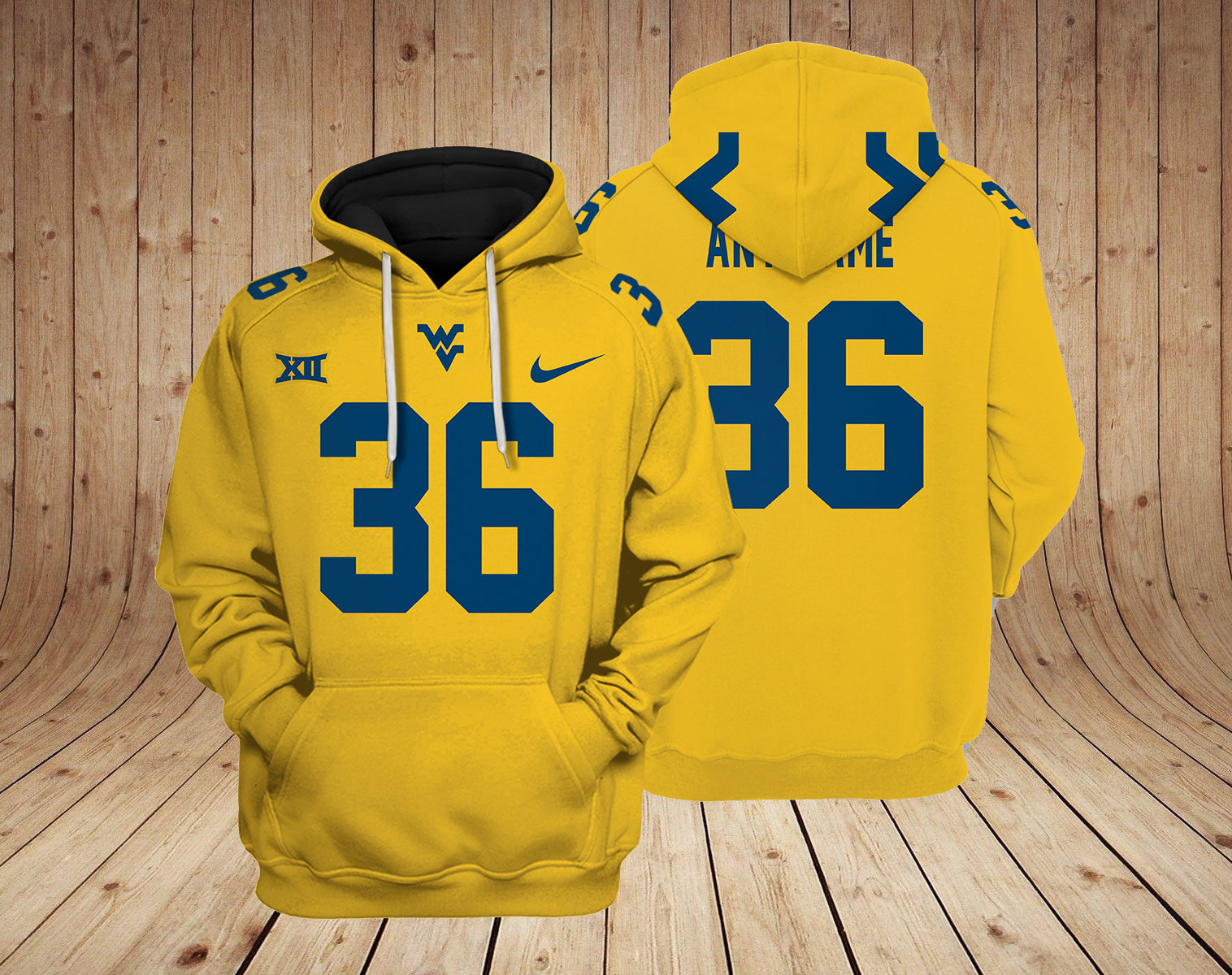 West Virginia Mountaineers NCAA Custom 3D Hoodie PT19120