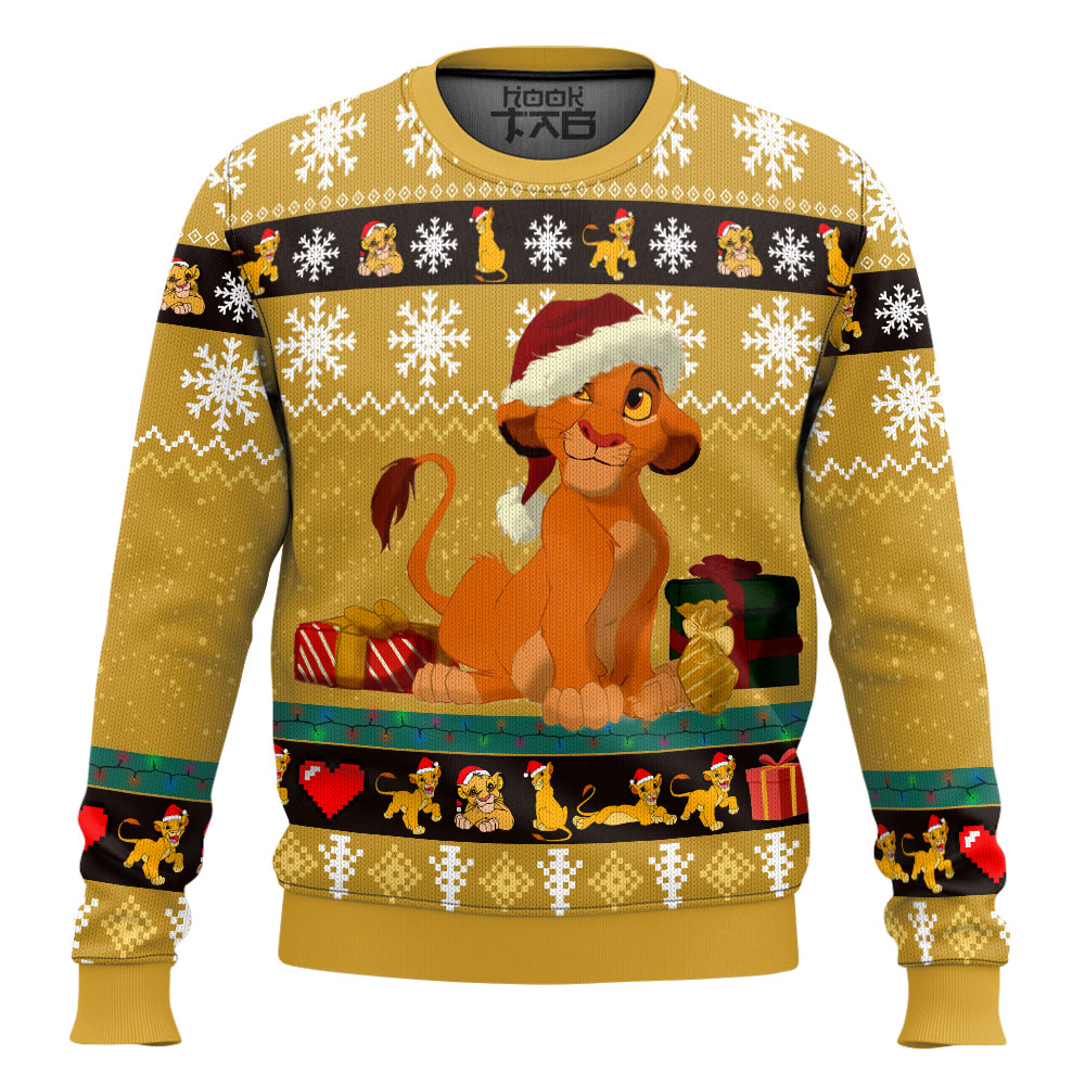 Young Simba The Lion King Ugly Christmas Sweater