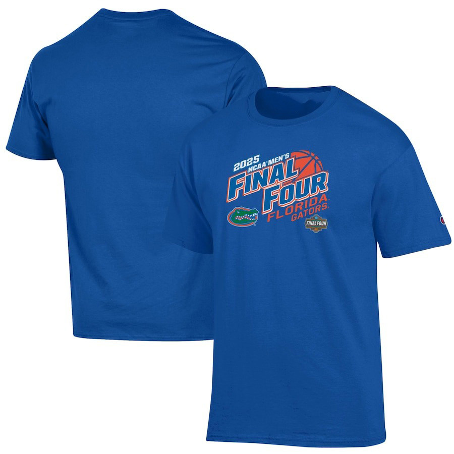 Champion Royal Florida Gators 2025 NCAA Mens Basketball Madness Final Four Shirt Dad Gifts