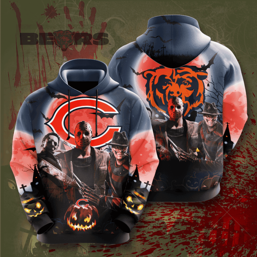 Chicago Bears Horror Hoodie Zip Hoodie Version 2672