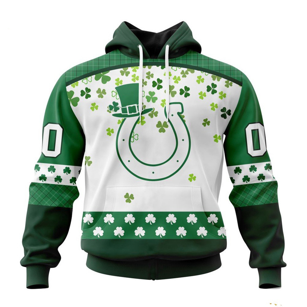 Custom NFL Indianapolis Colts St Patricks Day Hoodie Football Related Gifts