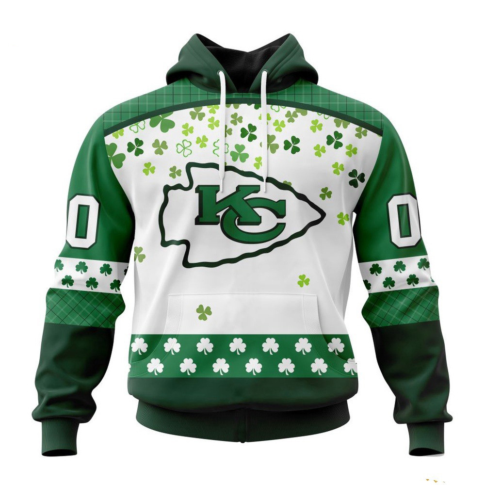 Custom NFL Kansas City Chiefs St Patricks Day Hoodie Best Gifts For Football Fans