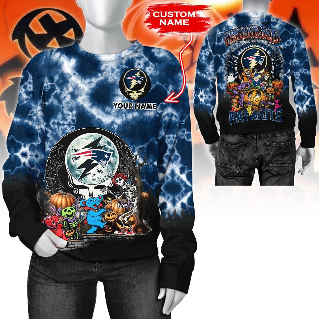 Custom NFL New England Patriots Special Football Halloween Sweatshirt Football Related Gifts