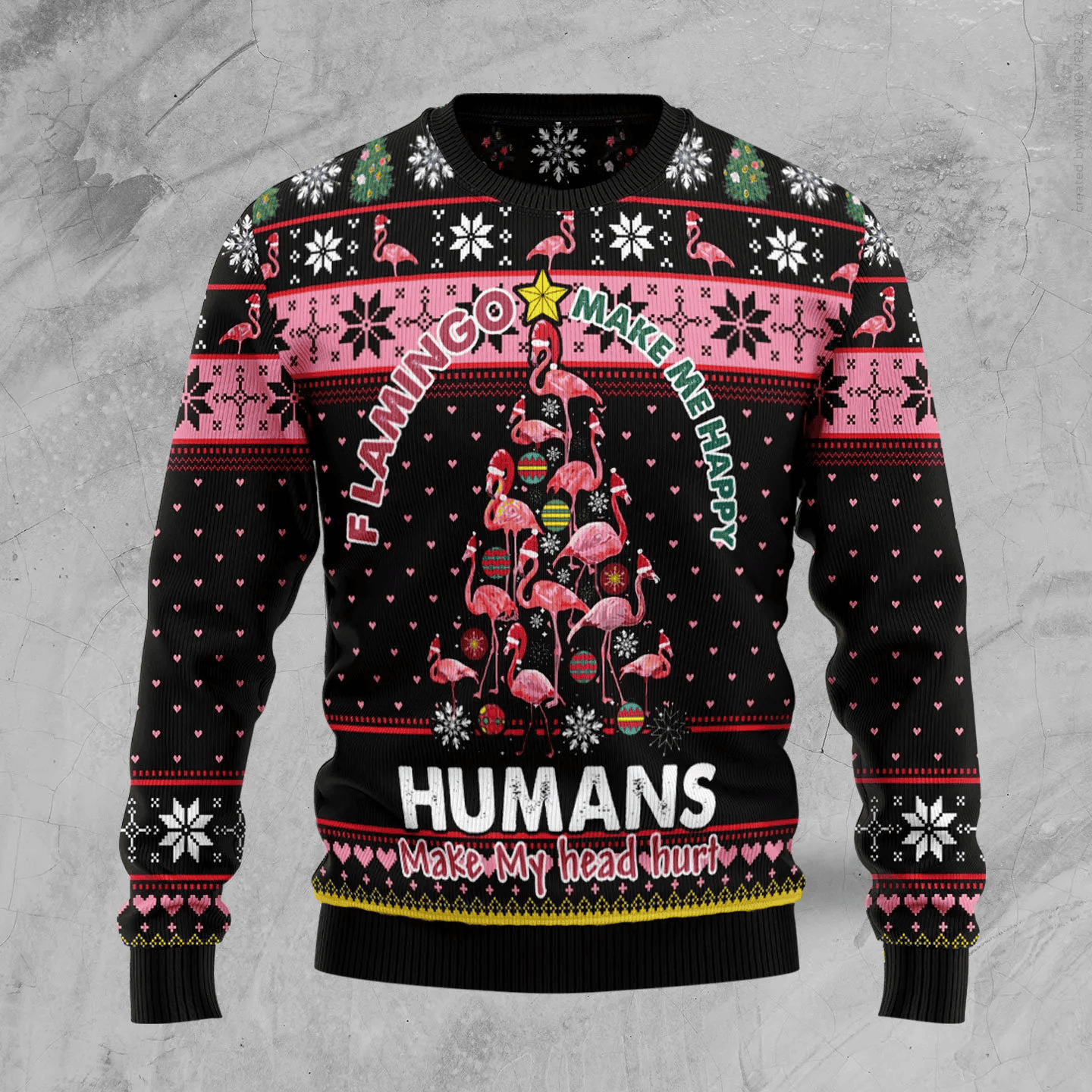 Flamingo Dont Make Me Put My Foot Down Ugly Christmas Sweater