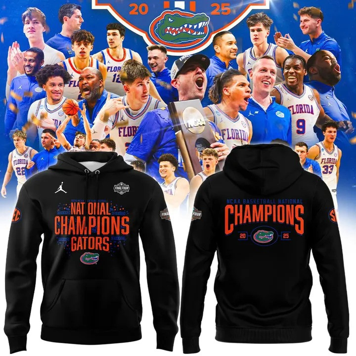 Florida Gators National Championship Hoodie 2025 NCAA Mens Basketball Fan Cool Gear Gifts