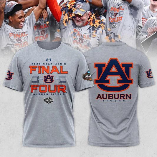 Gray Auburn Tigers 2025 NCAA Mens Basketball Tournament March Madness Final Four Locker Room Shirt