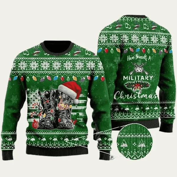 Have Yourself A Military Ugly Christmas Sweater