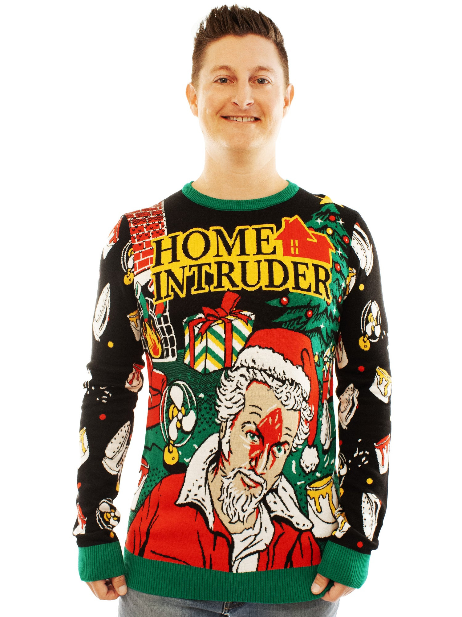 Home Intruder Ugly Christmas Sweater