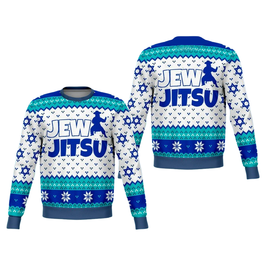 Jew Jitsu Ugly Christmas Sweater