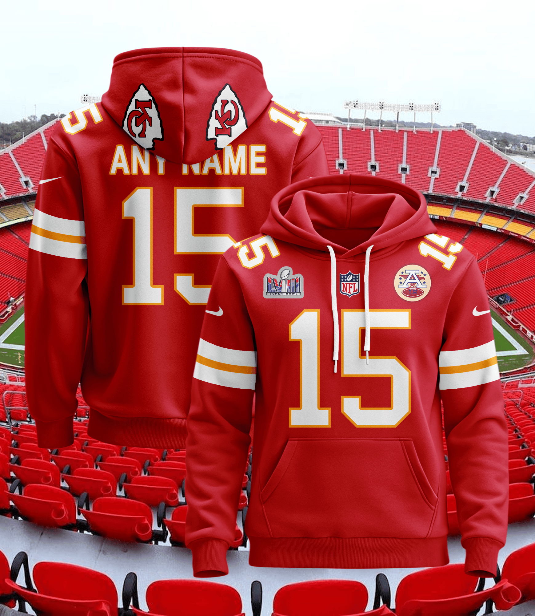 Kansas City Chiefs Personalized Name And Number NFL 3D Hoodie Version 51