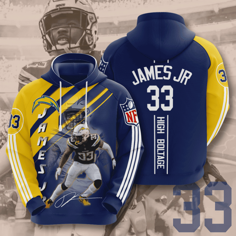 Los Angeles Chargers Derwin James Hoodie Zip Hoodie